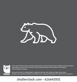 Web line icon. Bear; wild animals