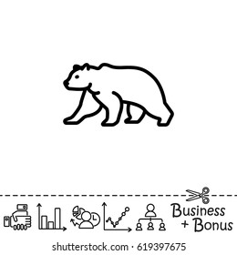 Web line icon. Bear; wild animals