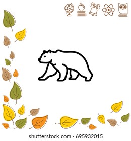 Web line icon. Bear; wild animals