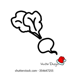 Web line icon. Beet, beetroot