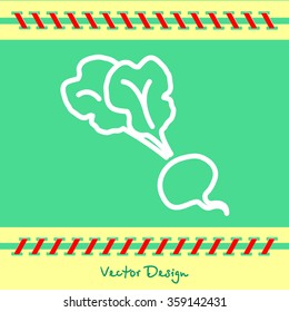 Web line icon. Beet, beetroot