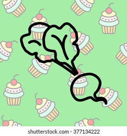 Web line icon. Beet, beetroot