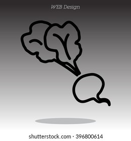 Web line icon. Beet, beetroot