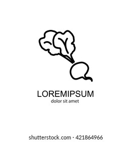 Web line icon. Beet, beetroot