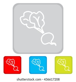 Web line icon. Beet, beetroot
