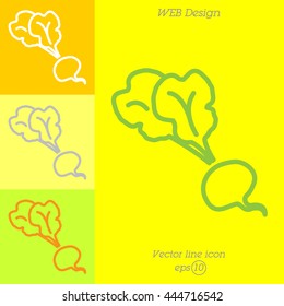 Web line icon. Beet, beetroot