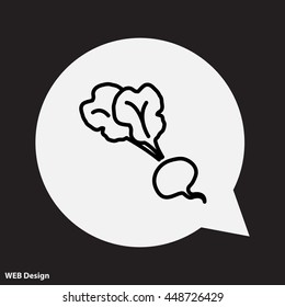 Web line icon. Beet, beetroot