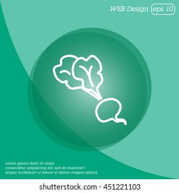 Web line icon. Beet, beetroot