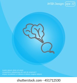 Web line icon. Beet, beetroot