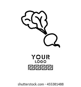 Web line icon. Beet, beetroot