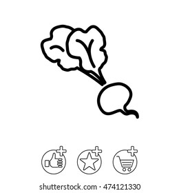 Web line icon. Beet, beetroot