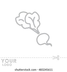 Web line icon. Beet, beetroot