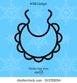 Web line icon. Bib