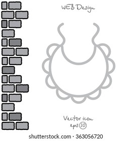 Web line icon. Bib