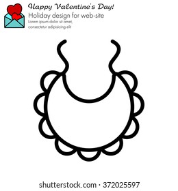 Web line icon. Bib