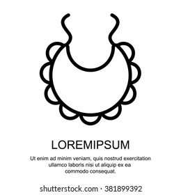 Web line icon. Bib