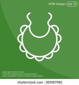 Web line icon. Bib