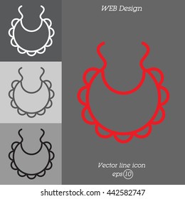Web line icon. Bib