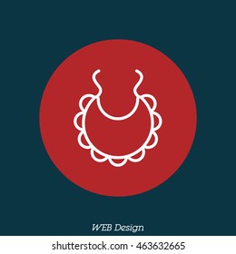 Web line icon. Bib