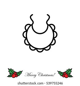 Web line icon. Bib