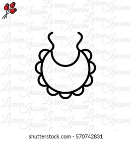 Web line icon. Bib
