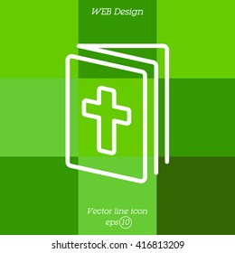 Web line icon. Bible, Holy Writ