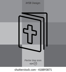 Web line icon. Bible, Holy Writ