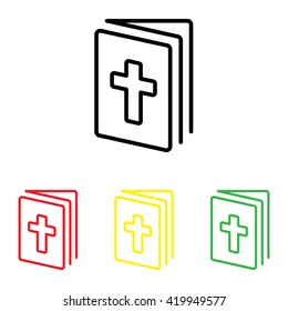 Web line icon. Bible, Holy Writ