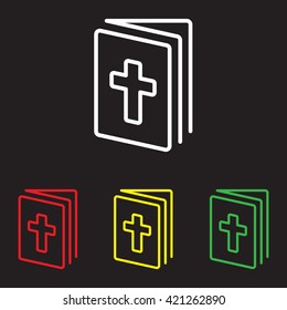 Web line icon. Bible, Holy Writ