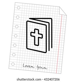 Web line icon. Bible, Holy Writ