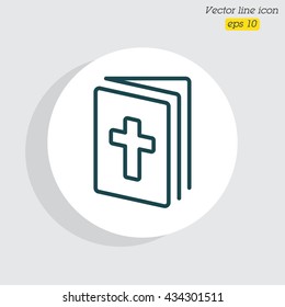 Web line icon. Bible, Holy Writ