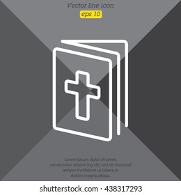 Web line icon. Bible, Holy Writ