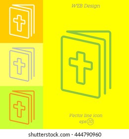 Web line icon. Bible, Holy Writ