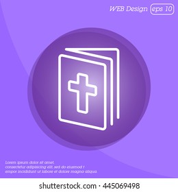 Web line icon. Bible, Holy Writ