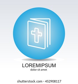 Web line icon. Bible, Holy Writ