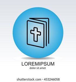 Web line icon. Bible, Holy Writ