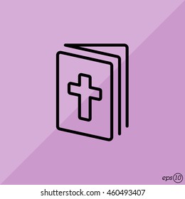 Web line icon. Bible, Holy Writ