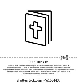 Web line icon. Bible, Holy Writ