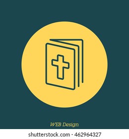 Web line icon. Bible, Holy Writ
