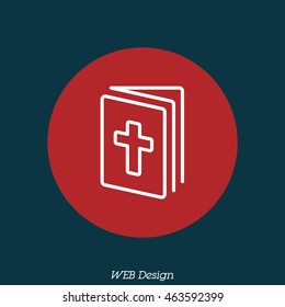 Web line icon. Bible, Holy Writ