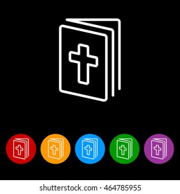 Web line icon. Bible, Holy Writ