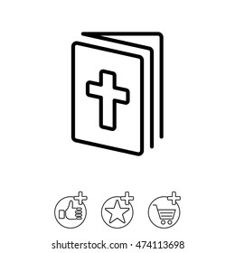Web line icon. Bible, Holy Writ