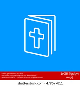 Web line icon. Bible, Holy Writ