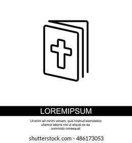 Web line icon. Bible, Holy Writ