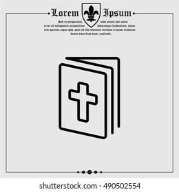 Web line icon. Bible, Holy Writ
