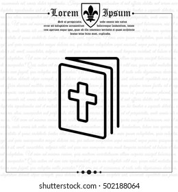 Web line icon. Bible, Holy Writ