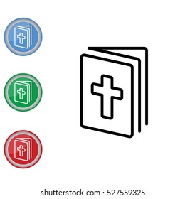 Web line icon. Bible, Holy Writ