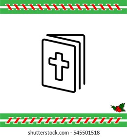 Web line icon. Bible, Holy Writ