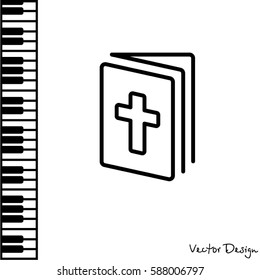Web line icon. Bible, Holy Writ