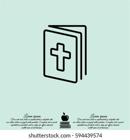 Web line icon. Bible, Holy Writ
